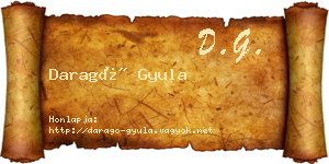 Daragó Gyula névjegykártya